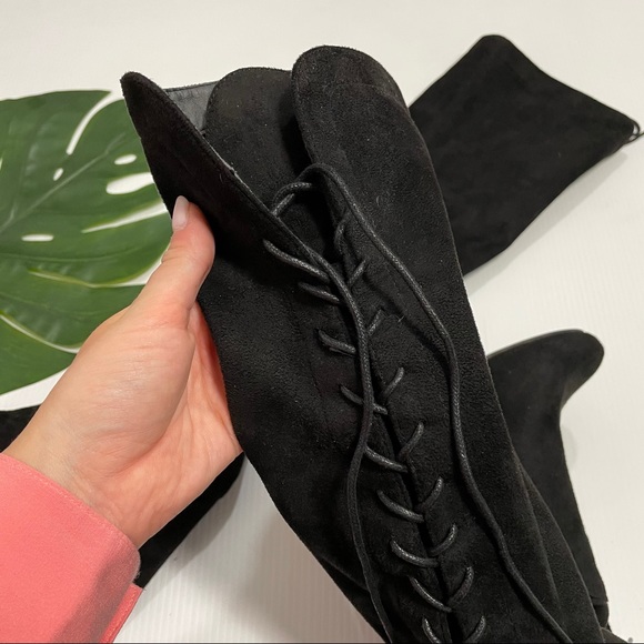 Top moda black suede over knee boots - Picture 6 of 9